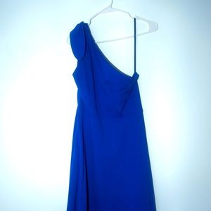 Royal Blue One Shoulder Dress - Size 6